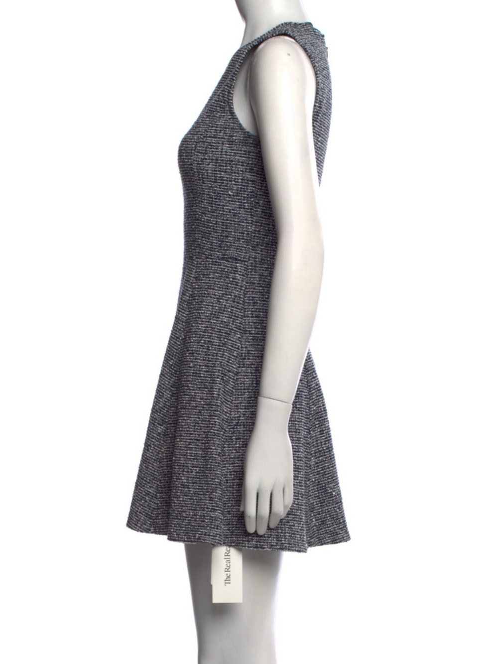 Theory Grey Textured Fit-and-Flare Dress - Picture 2 of 3
